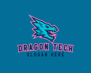 Fierce Blue Dragon logo design