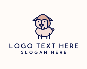 Cute Smiling Sheep  logo