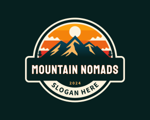 Outdoor Mountain Sunset logo design