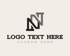 Industrial Builder Structure Letter N Logo