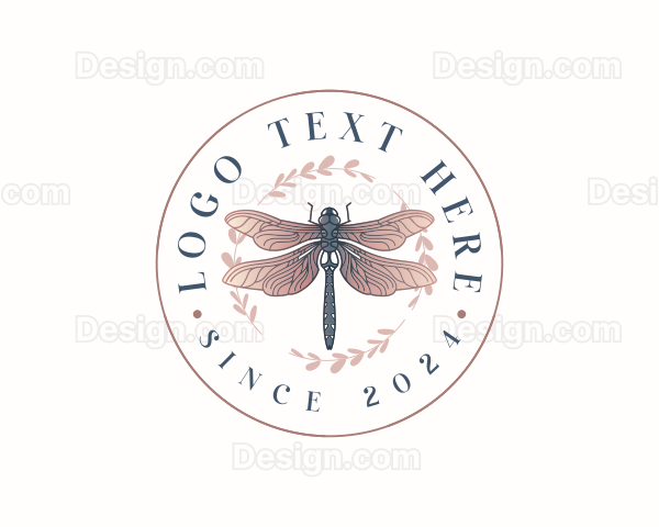 Dragonfly Wing Insect Logo