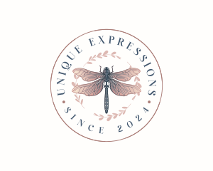 Dragonfly Wing Insect logo design