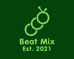 Minimalist Green Caterpillar logo