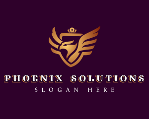 Royal Crown Phoenix logo design