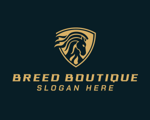 Equine Horse Shield logo design