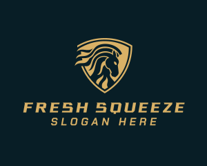 Equine Horse Shield logo design