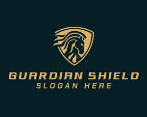 Equine Horse Shield logo design