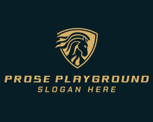 Equine Horse Shield logo design