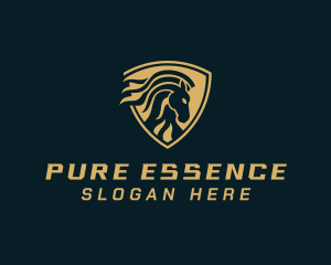 Equine Horse Shield logo design