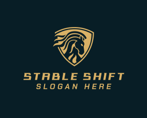 Equine Horse Shield logo design