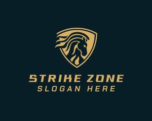 Equine Horse Shield logo design