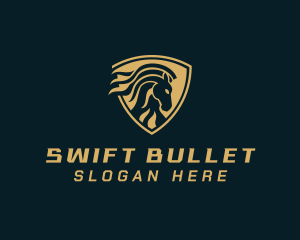 Equine Horse Shield logo design