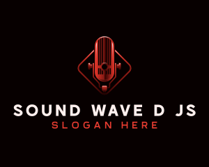 Podcast Recording Microphone logo design