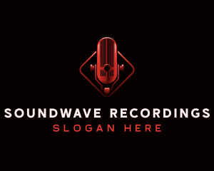 Podcast Recording Microphone logo design