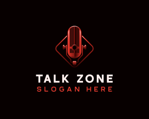 Podcast Recording Microphone logo design