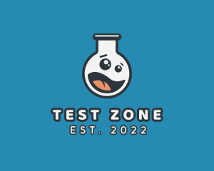 Laboratory Flask Emoji logo design