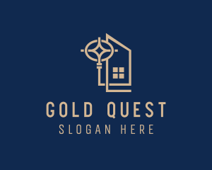 Gold House Key logo design