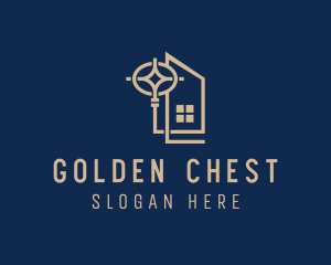 Gold House Key logo design