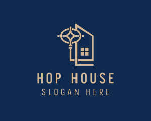 Gold House Key logo design