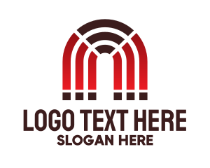 Social Media - Wi-Fi Signal Magnet logo design