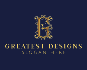 Luxury Gothic Letter G Business logo design