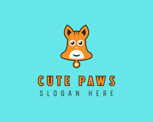 Cute Bell Cat logo design