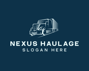 Haulage Truck Courier logo design