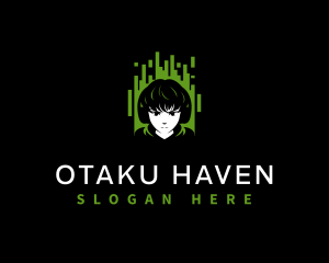 Hacker Anime Gaming logo design