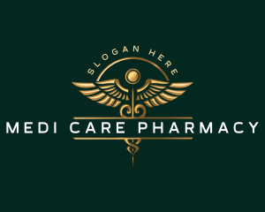 Medical Caduceus Pharmacy logo design