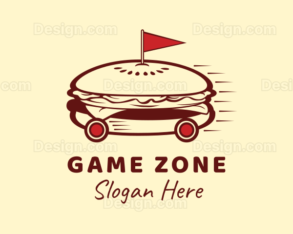 Fast Food Burger Delivery Logo