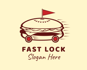 Fast Food Burger Delivery logo design