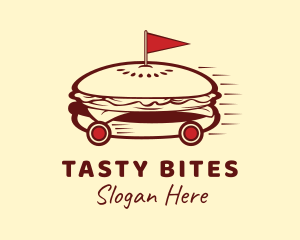 Fast Food Burger Delivery logo design