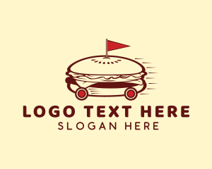 Fast Food Burger Delivery Logo