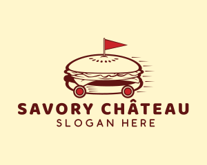 Fast Food Burger Delivery logo design