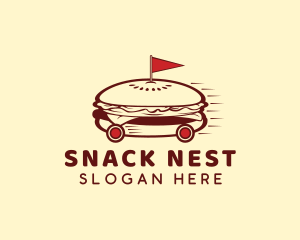 Fast Food Burger Delivery logo design