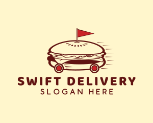 Fast Food Burger Delivery logo design