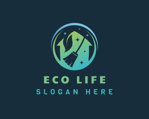 Eco Friendly House Cleaning logo design