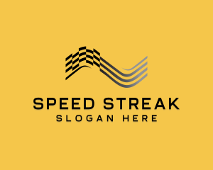 Fast Racing Flag logo design