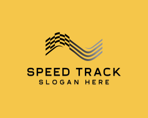 Fast Racing Flag logo design