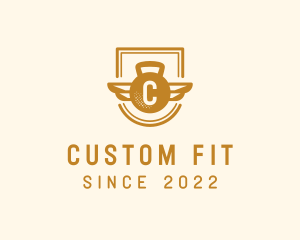 Winged Kettlebell Fitness Gym logo design