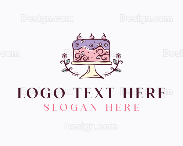 Sweet Floral Cake Logo