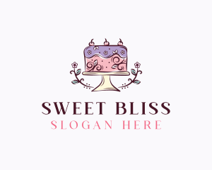 Sweet Floral Cake logo design