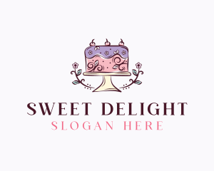 Sweet Floral Cake logo design