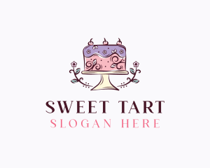 Sweet Floral Cake logo design