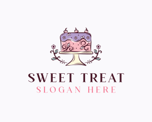 Sweet Floral Cake logo design