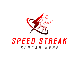 Lightning Running Speed logo design