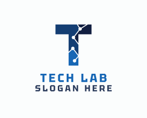 Cyber Tech Letter T logo design