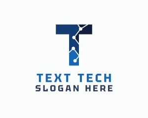 Cyber Tech Letter T logo design