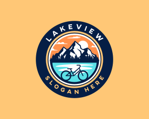 Nature Mountain Bicycle logo design