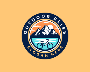 Nature Mountain Bicycle logo design